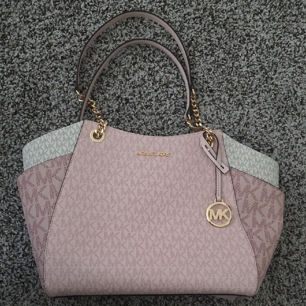 Michael Kors Pink and Cream Tote Bag